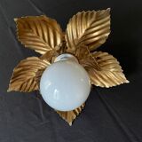 Wall lamp or ceiling lamp golden flower