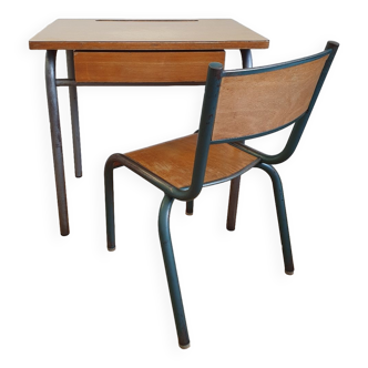 Vintage school desk and chair