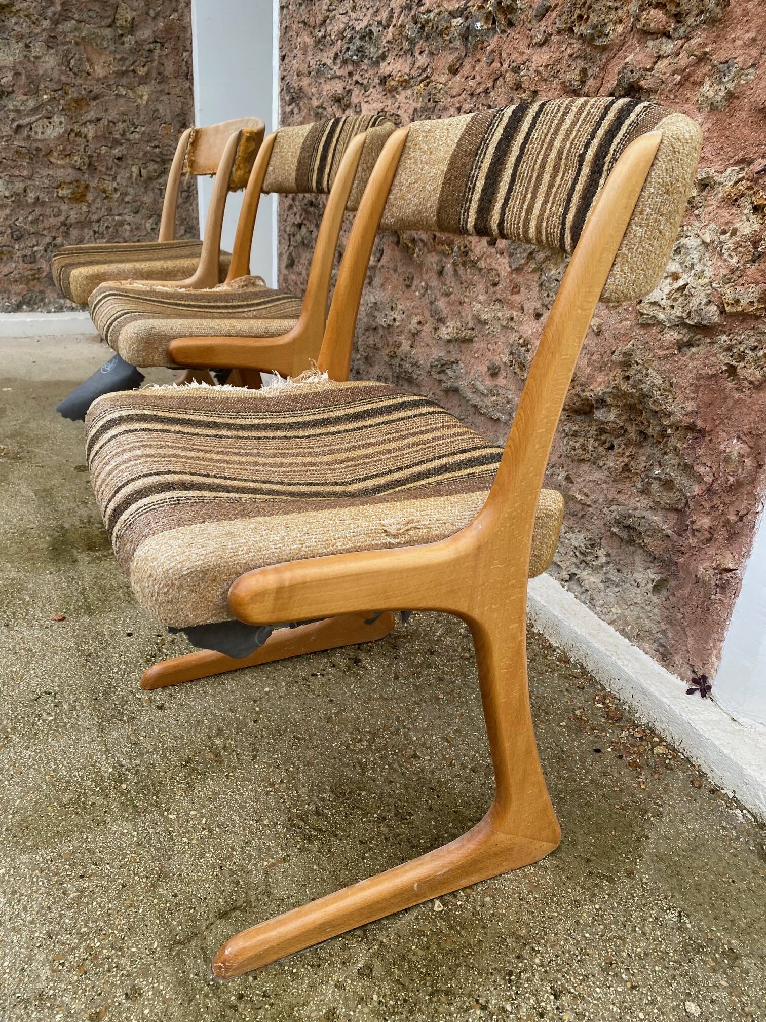 Chaise vintage ameublement nf siege 14
