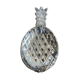 Empty pocket Vintage pineapple in silver metal