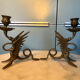 Pair of chimera candlesticks