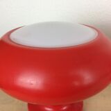 Paire de lampes champignon verre rouge space age années 70