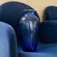 XL Murano Glass Vase in Blue, Italian Mid-Century Art Glass, 1970s