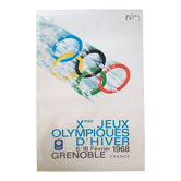 Original poster grenoble olympic games winter 1968 - jean brian