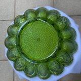 Presentation plate for stuffed eggs/oysters in studded glass