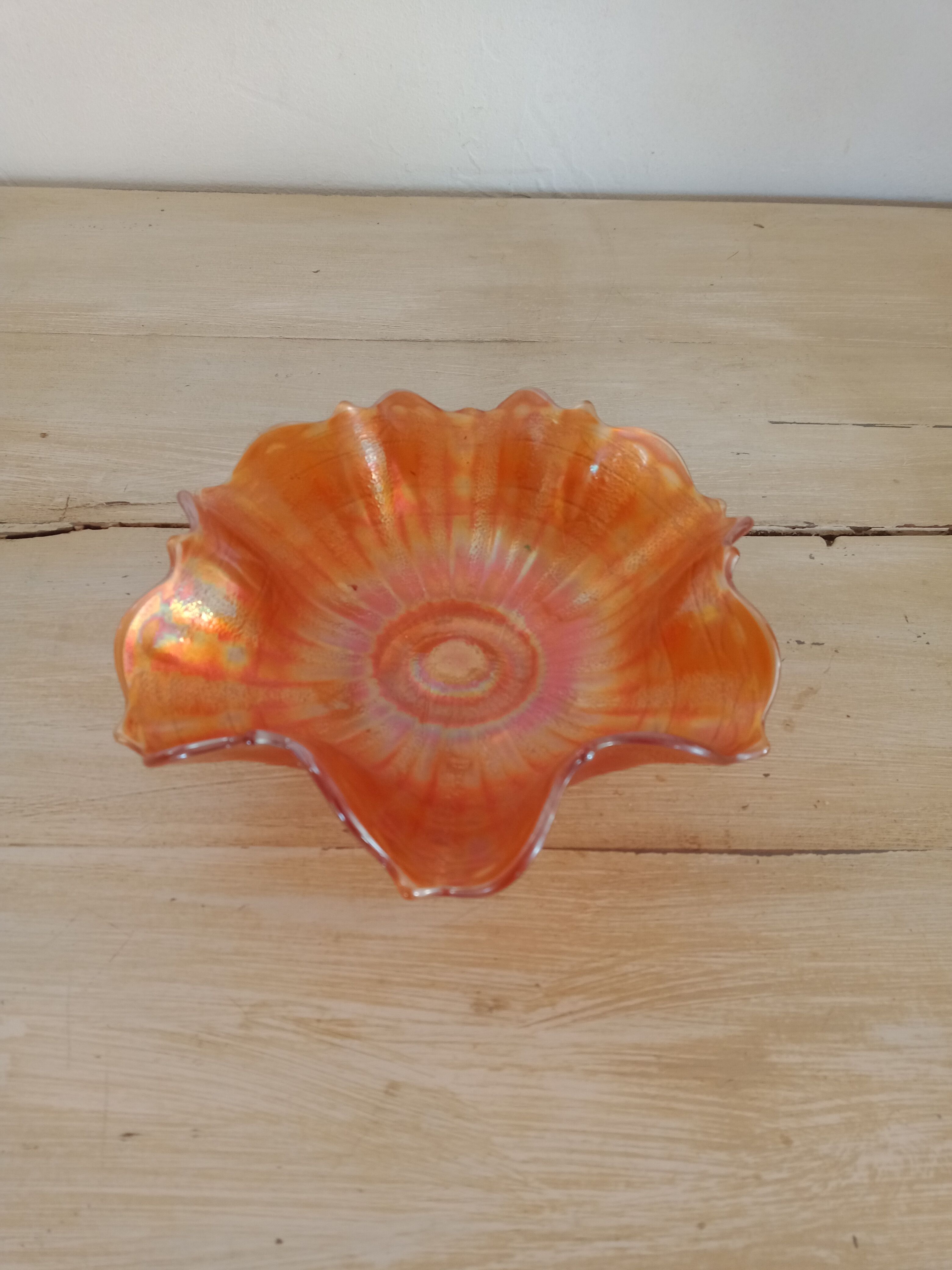 Carnival glass bowl