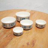 Set of 5 vintage ceramic bowls and bowls