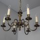 Vintage six-arm chandelier, 1970's.