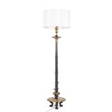 Lampadaire de style Restauration en bronze à deux patines. Circa 1900.