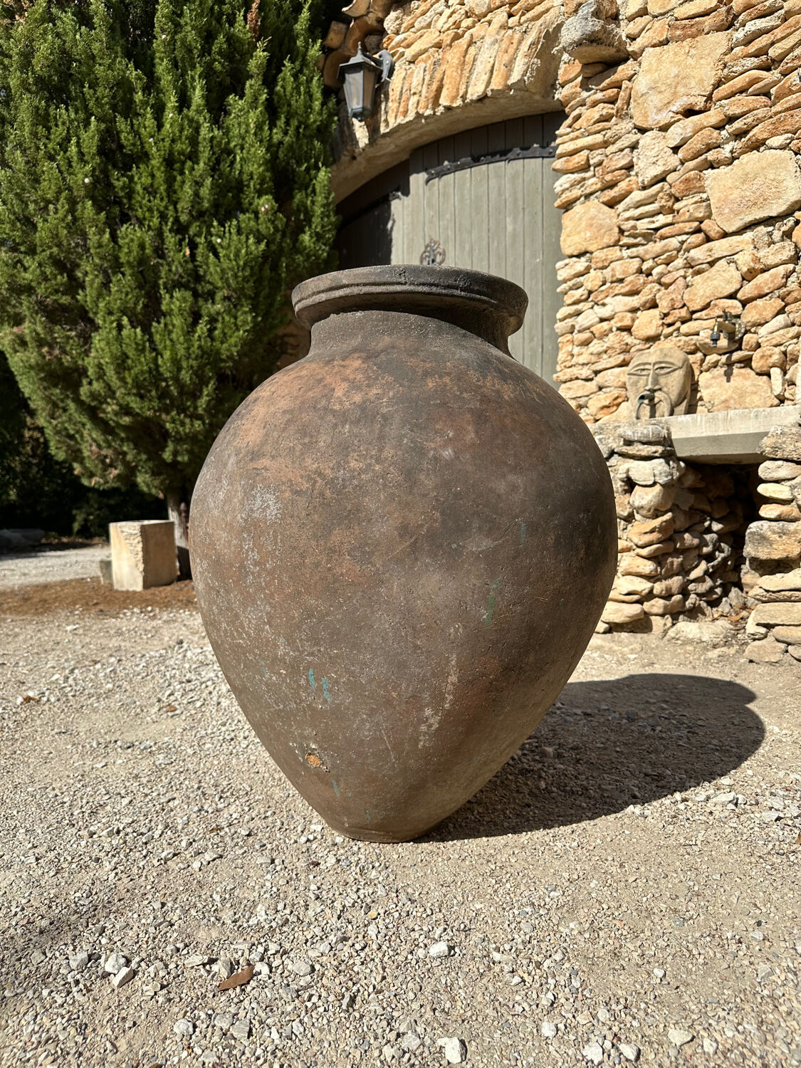 Ancient terracotta pottery jar from the 19th century