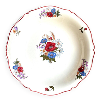 Sarreguemines hollow round earthenware dish, "Agreste" service
