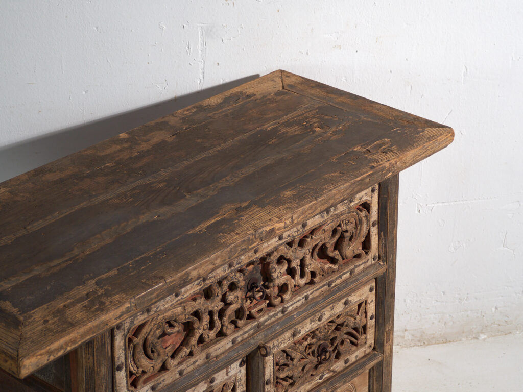 Antique Chinese console with openwork decoration – China, circa 1900