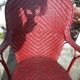 Fauteuil en rotin 1900 rouge