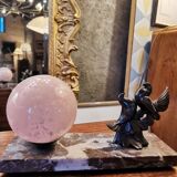 Art deco bedside lamp decorated with doves