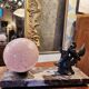 Art deco bedside lamp decorated with doves