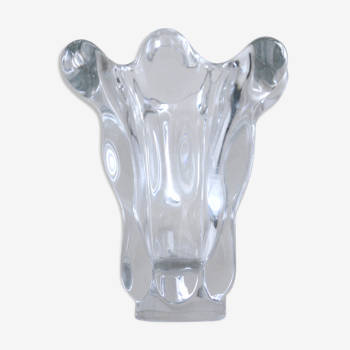 Vase vintage " cascade de cristal " - design années 50 - 60 " cristallerie de vannes-le-châtel "
