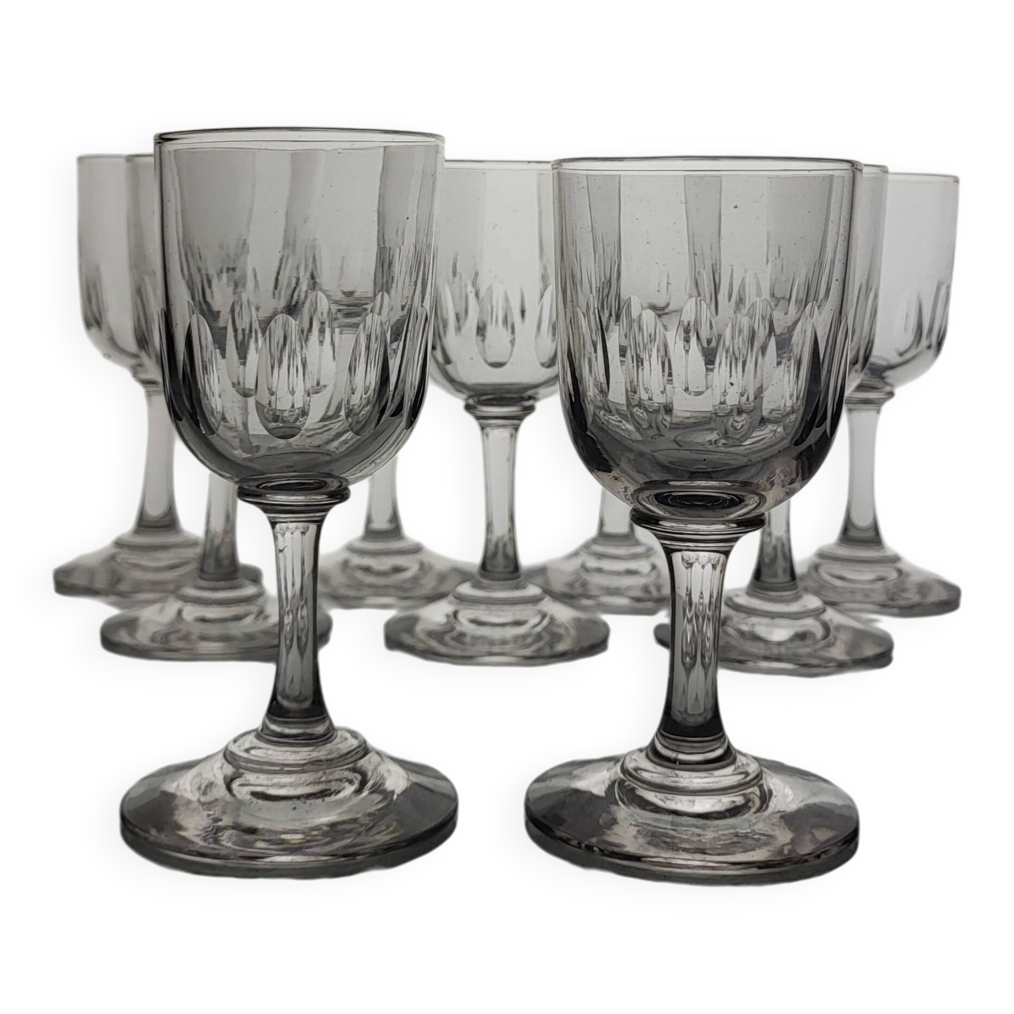 9 verres digestif Art déco 1930's