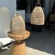 Suspension en rotin en forme de cloche d25 h28