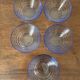 Lot 5 bols en verre bleu Bormioli Rocco
