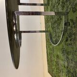 Marble and chromed metal table attributed to Vittorio Introini