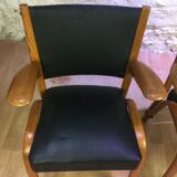 Pair of Bow Wood armchairs 1950s