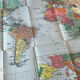 Very large Foldex world map - coloured world map 104x74cm