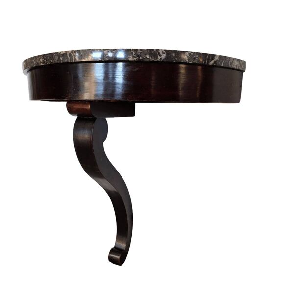 Console murale antique avec dessus en marbre, 2e moitié des années 1800