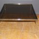 Table basse en chrome et vers fumé vers 1970