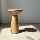 Side table, end of sofa in natural mango monoxyl conical tray H:50cm