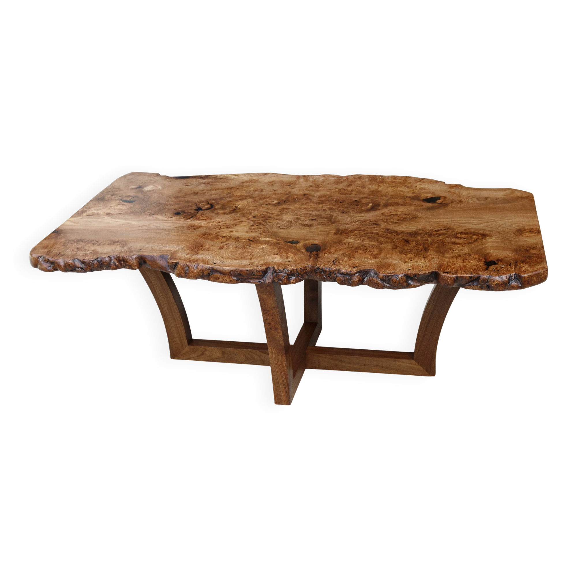Elm burl coffee table