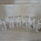 6 small antique liqueur glasses