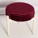 Tabouret et table vintage blanche, Danemark, 1960