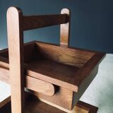 Mid-Century Oak Magazine Holder, Belgium, 1950s