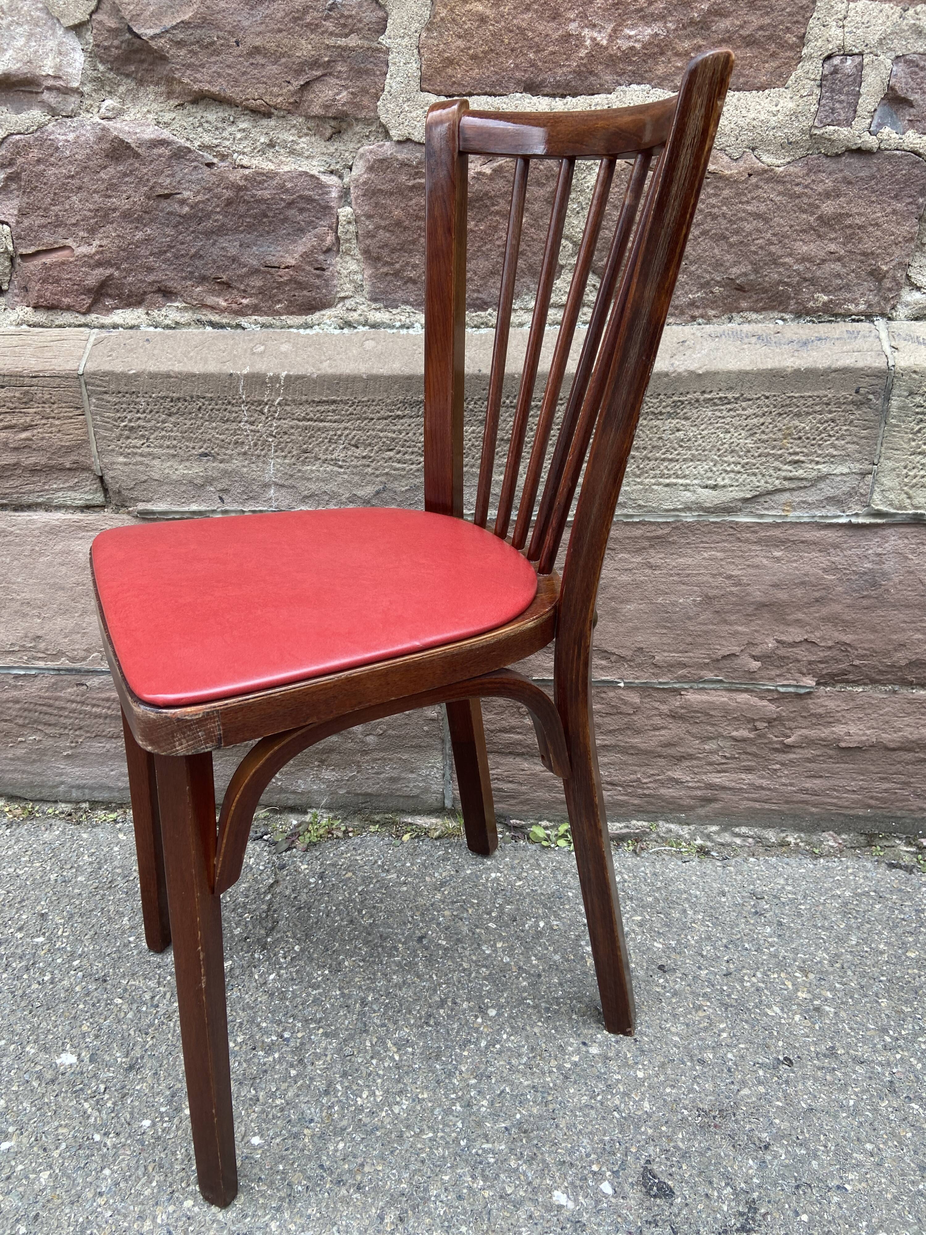 6 Baumann bistro chairs Nr 12 fanett 1960