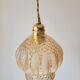 Amber molded glass pendant lamp