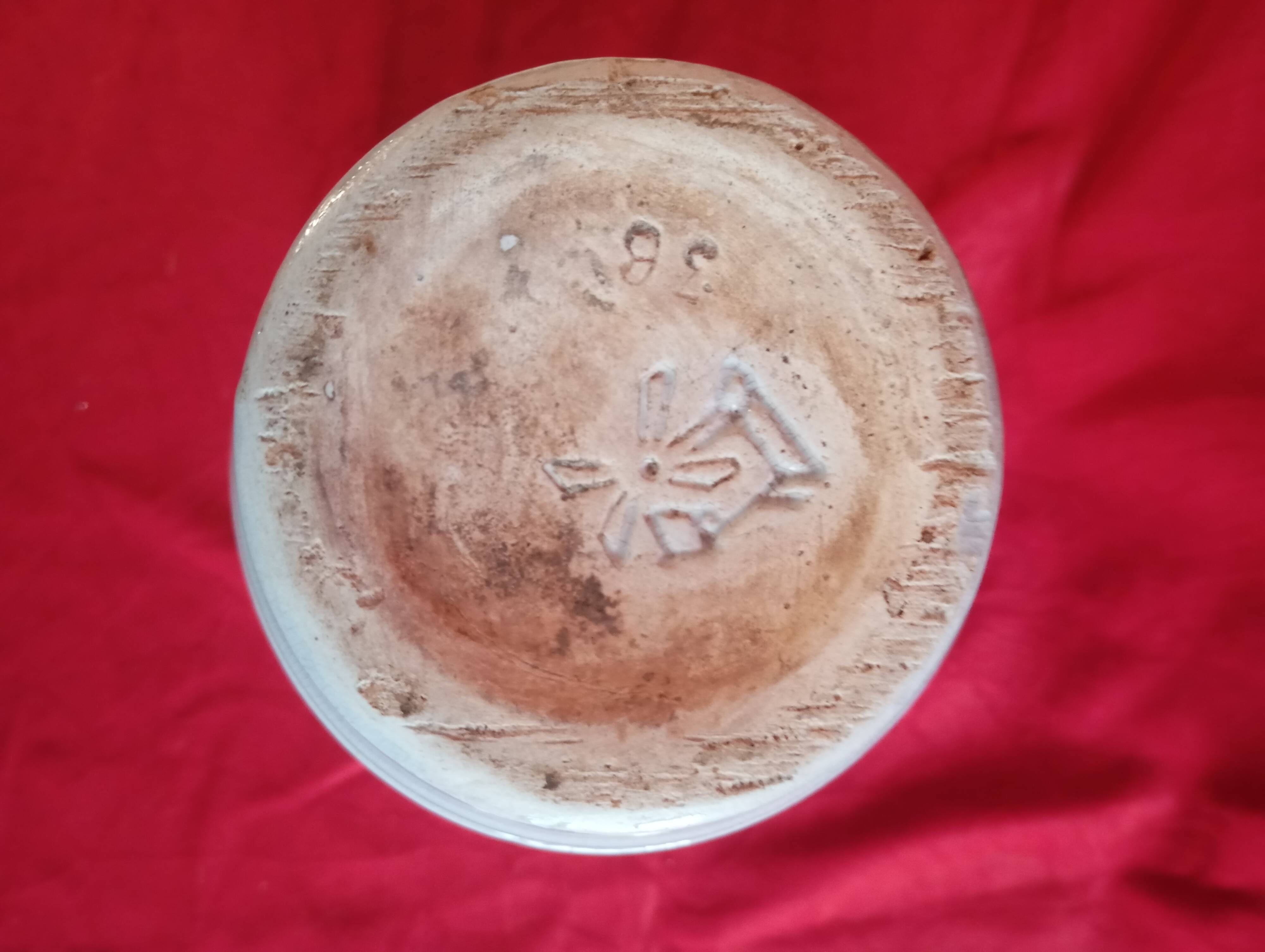 Art deco earthenware vase "moulin des loups orchies"