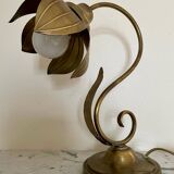 Lampe fleur en laiton