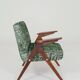 Fauteuil lounge scandinave vert, tissu d'ameublement bohème mélangé