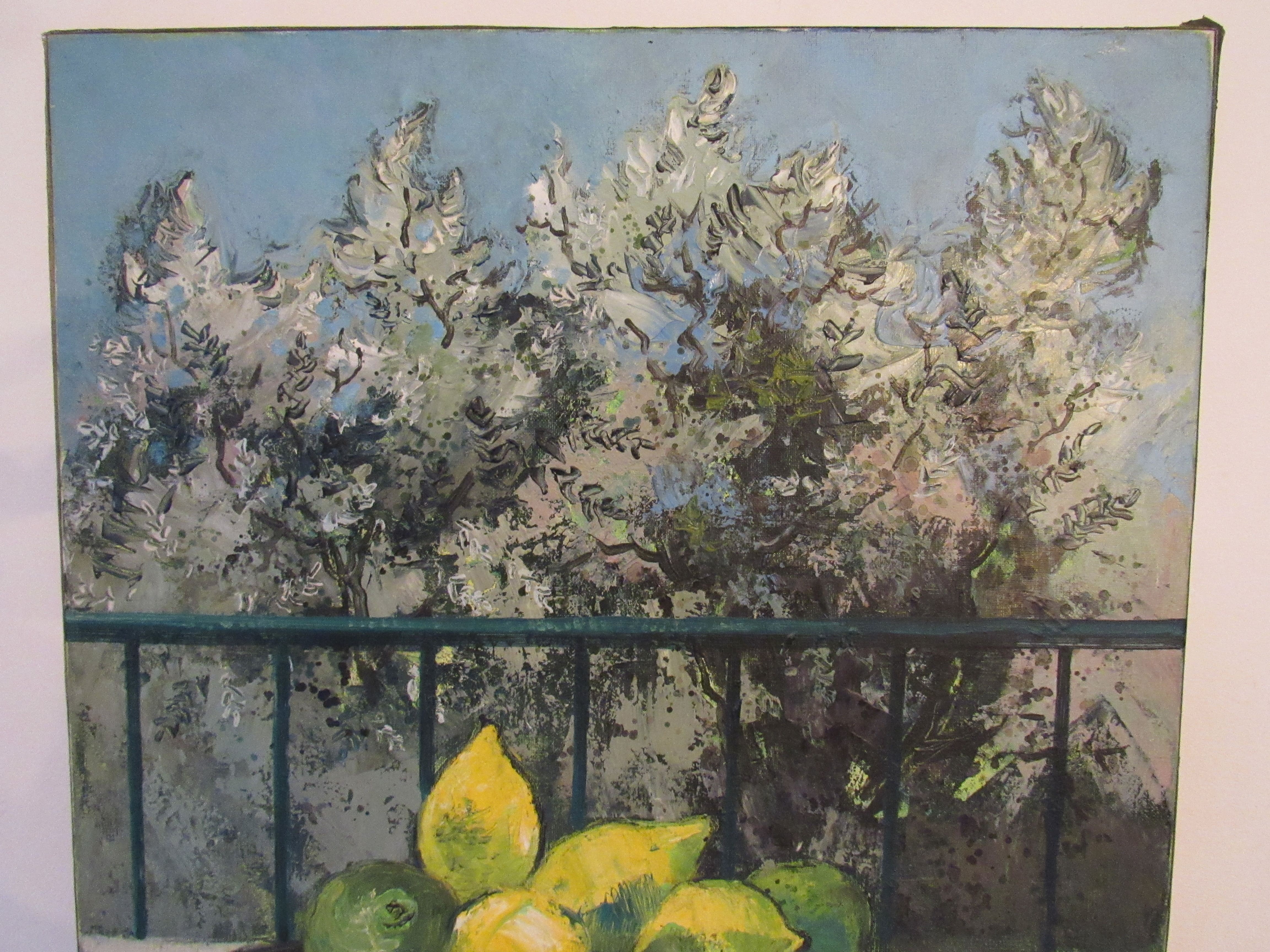 Les citrons - Huile sur toile - Bernard Neveu XX°