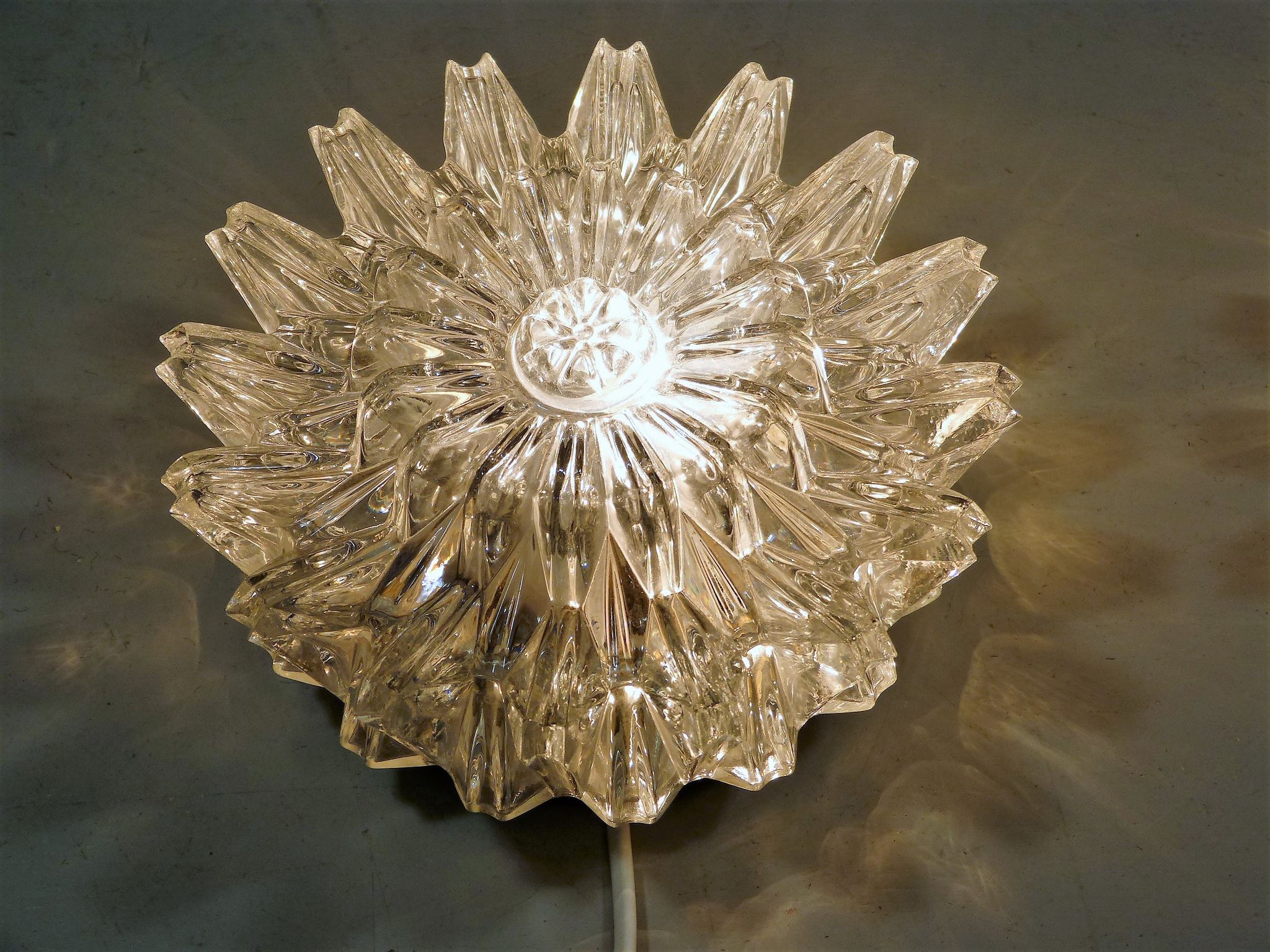 Set of 2 wall lamps by Glashütte Limburg Germany, 1960’s