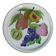 Decorative hanging plate, fruit model, in glazed ceramic