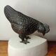 Patinated bronze hen from the Meiji period (1868-1912)