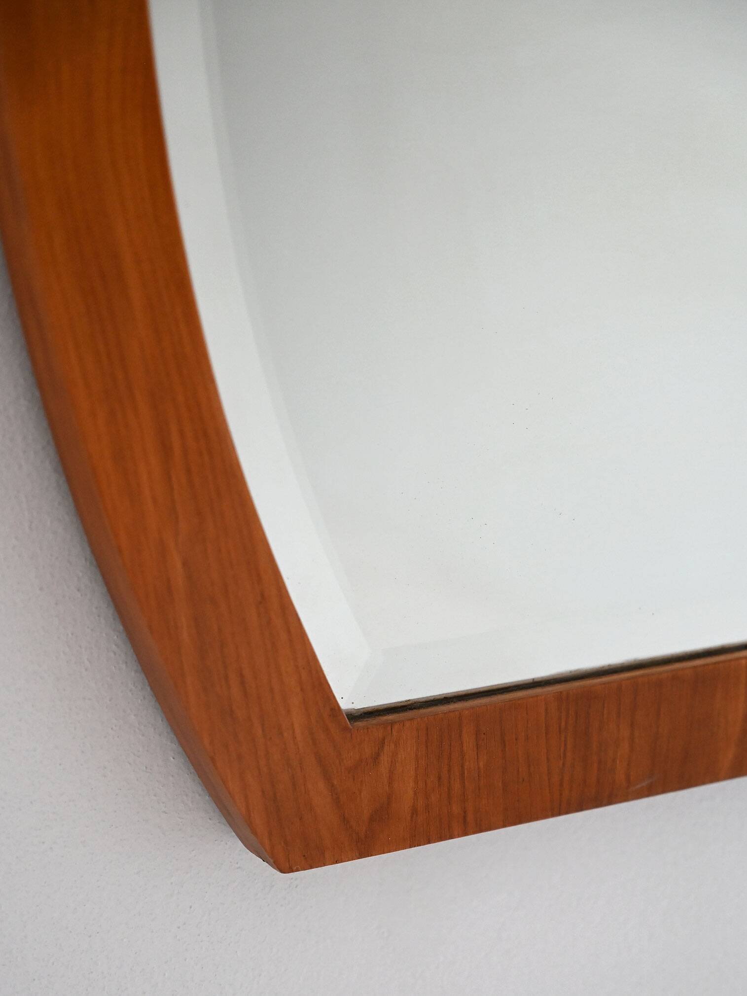 Vintage Scandinavian mirror in inlaid teak
