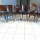 Lot 6 chairs Bistro Baumann mismatched Dove, Mondor