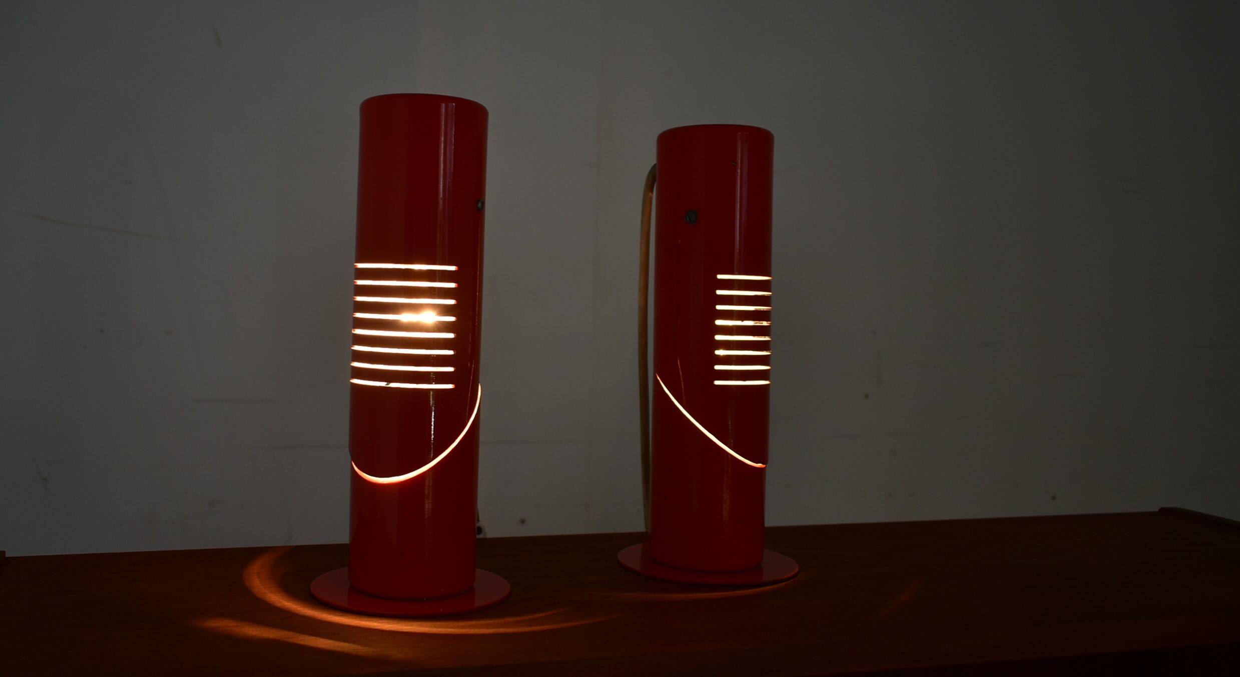 Space Age foldable table lamps from Szarvasi, 1960s