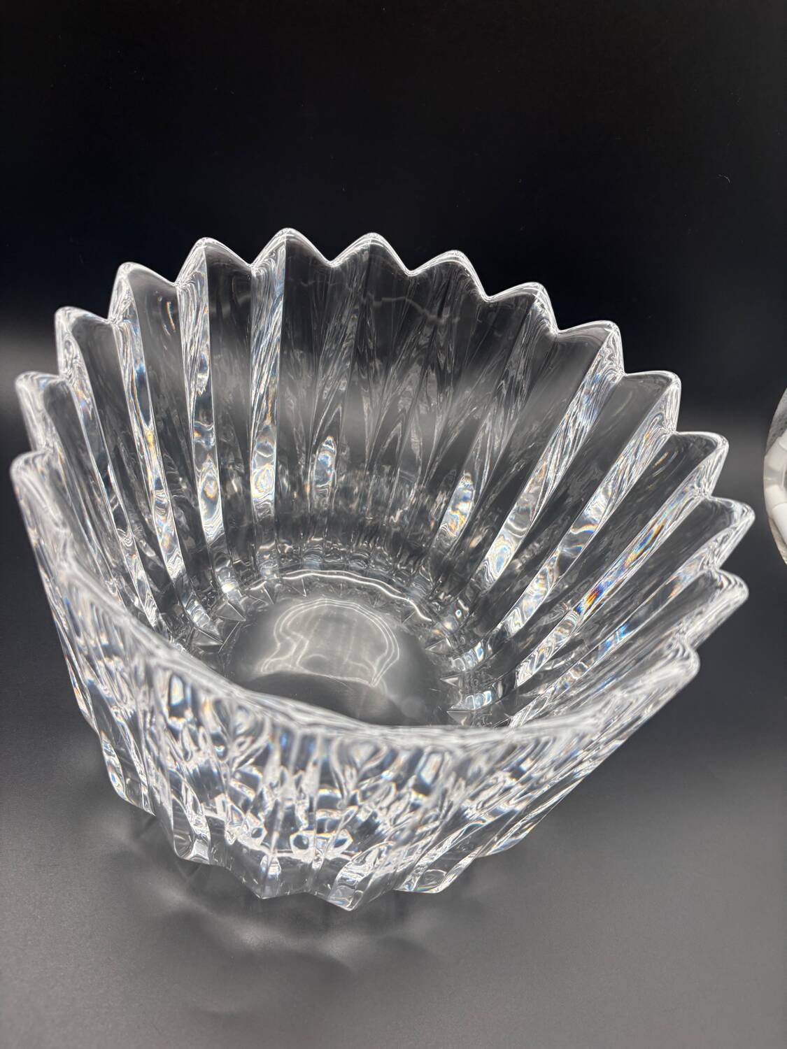 Large Orrefors Crystal fruit bowl / salad bowl, Sweden, 1970