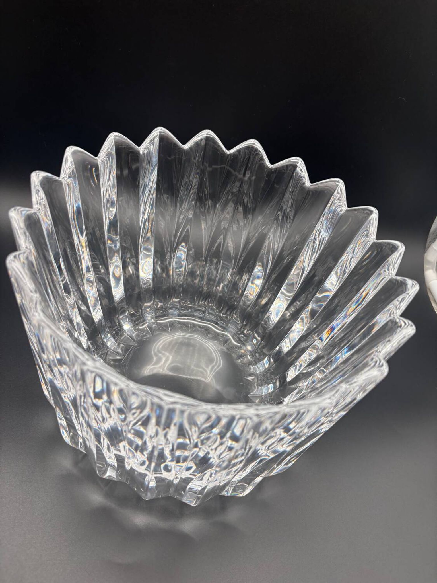 Large Orrefors Crystal fruit bowl / salad bowl, Sweden, 1970