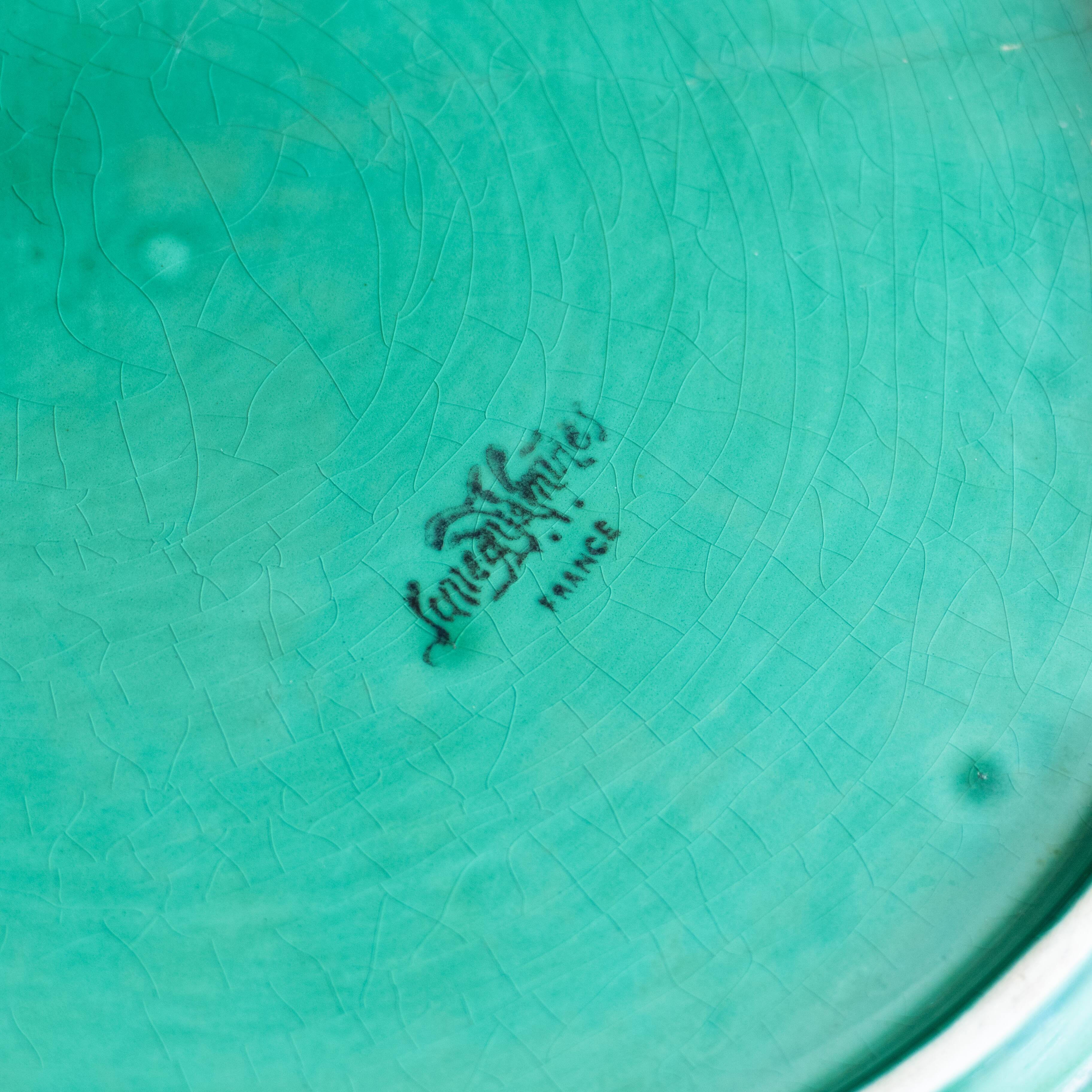 19th century trivet in Sarreguemines slip