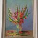 Oil Painting on Panel – Still Life with Gladioli