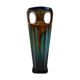 Vase polychrome art deco orchies